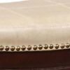 Claridge 32" Backless Indoor Bar Stool, Dark Brown with Beige Faux Leather, Includes 1 Stool