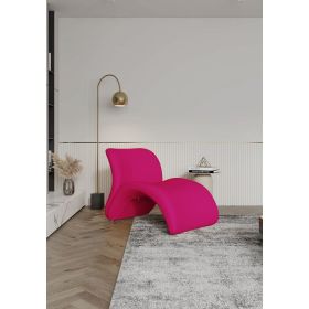 Manhattan Comfort Rosebud Fuchsia Wool Blend Accent Chair