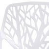 Set of 6 Accent Armless Modern Dining Chairs with Plastic Feet Pads