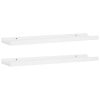 Picture Frame Ledge Shelves 2 pcs White 23.6"x3.5"x1.2" MDF