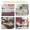 Set of 6 Accent Armless Modern Dining Chairs with Plastic Feet Pads
